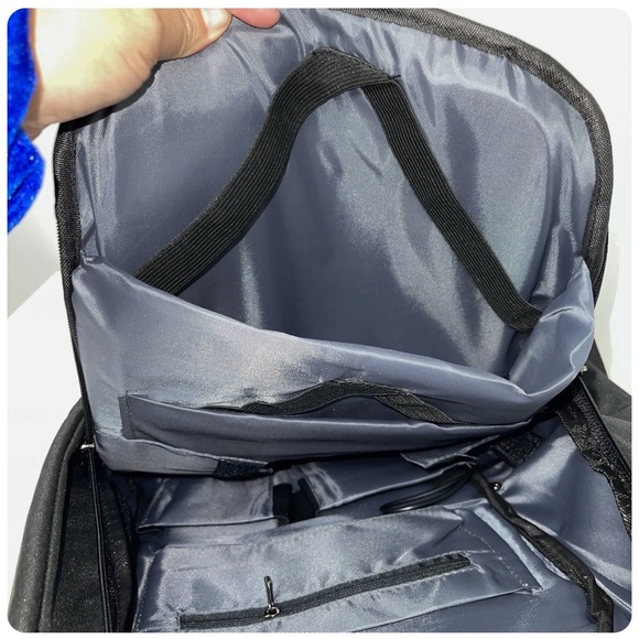 ** Brand New ** Backpack Slim Durable Water Resistant College School Color Black - Picture 5 of 5